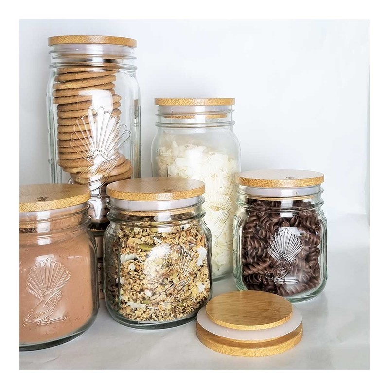 Goodlife Airtight Bamboo Lid for Mason Jars - 1x lid