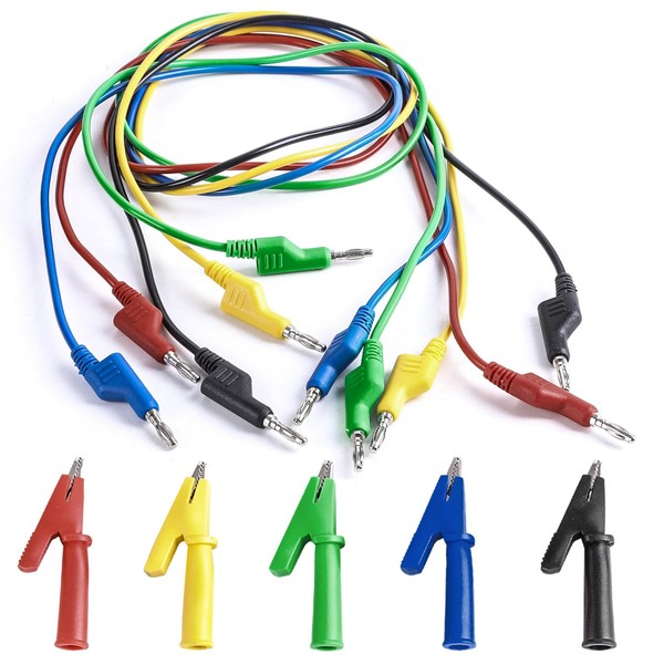 5PCS Stackable Banana to Banana Plug Test Leads 5PCS 5mm