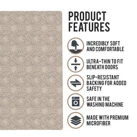 Stair Treads Ultra-Thin with Non Slip Rubber Backing 9”x26”, Latte 1 Piece