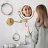 8" Wall Mounted Lighted Makeup Mirror with Magnification Rechargeable, 1X/10X