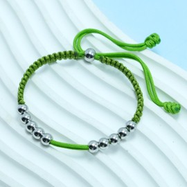 LAMIBEE Golf Stainless Steel 10 Beads Score Counter Bracelet, Golf Stroke Count Bracelet, Resizable and Easy to Adjust Golf Round Scoring Tracker, Durable and Stylish Golf Accessory (Green Lime)