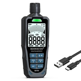 RDINSCOS Portable Carbon Monoxide Detector Rechargeable CO Detector