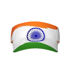 Cute India Flag Sport Sun Visor Hats Adjustable Empty Top Baseball Cap Outdoor Indian Ball Caps for Women and Men