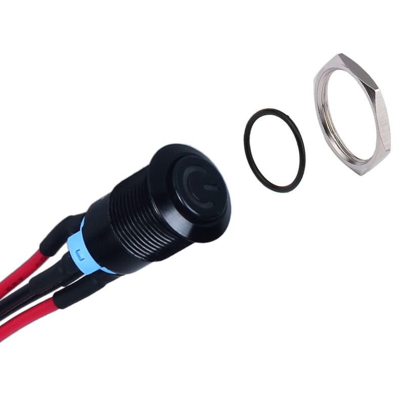 JIQI 2 x 12 mm Locking Waterproof Pressure Switch 12
