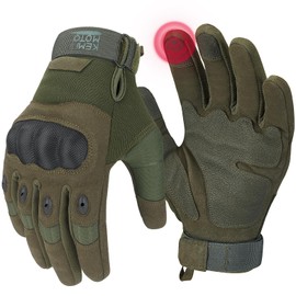 KEMIMOTO Tactical Gloves for Men, Touchscreen Combat Gloves with Hard PVC Shell Protector for Work Sports Motorcycle Cycling Tactical Airsoft Paintball Hunting Hiking Climbing