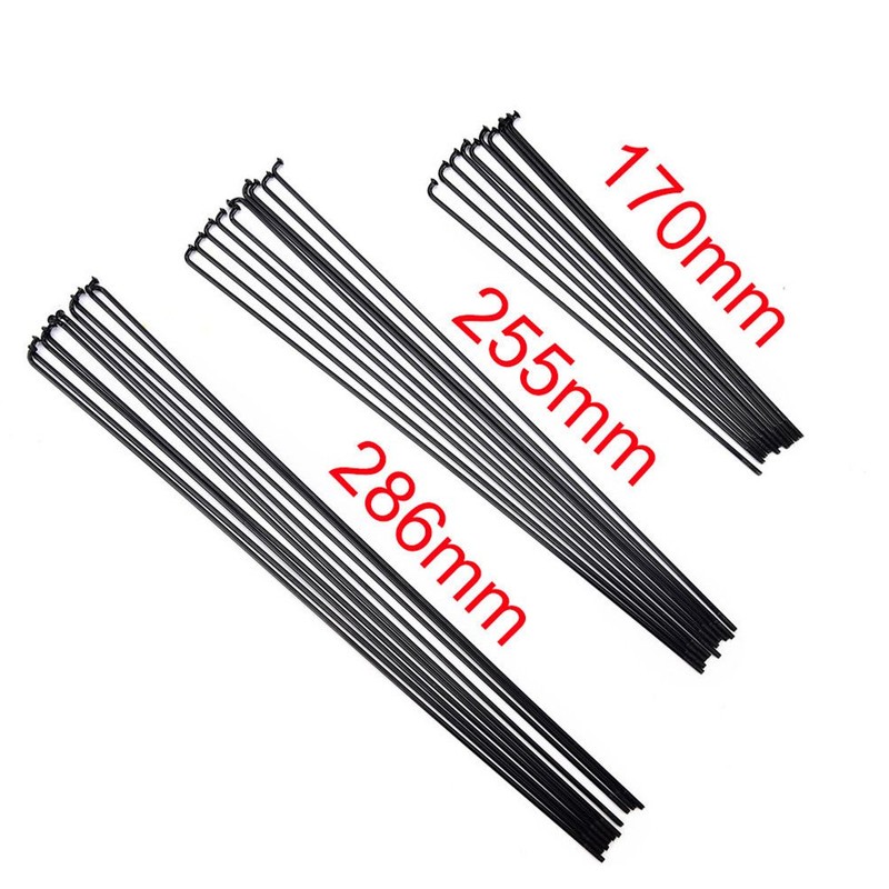 YHUS 10 Pcs Bicycle Spoke Stainless Steel Bicycle Accessories (Black,