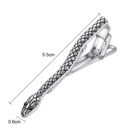 Yoursfs Snake Tie Clips for Men Vintage Stainless Steel Tie Bar Clip Anniversary Business Tie Clip Fashion Jewelry