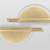 Myxekllo Gold Drawer Pulls Half Moon Drawer Pulls, Brushed Gold