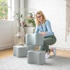 ECR4Kids SoftZone Toddler Modular Stool Set, Flexible Seating, Grey, 2-Pack