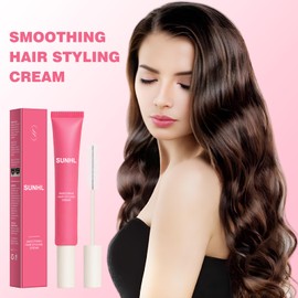 Sunnyholiday Styling Cream for Hair, Taming Wand 3-in-1 Formula Controls Flyaways, Smooths Frizz & Styles Edges Lightweight Hold, No Flaking, Slick Back Hair Products for All Hair Types (0.6 oz.)