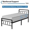 DiaOutro 16 Inch Twin XL Bed Frame with Headboard and