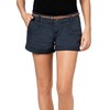 Sublevel women's stretch shorts with a braided belt. - dark