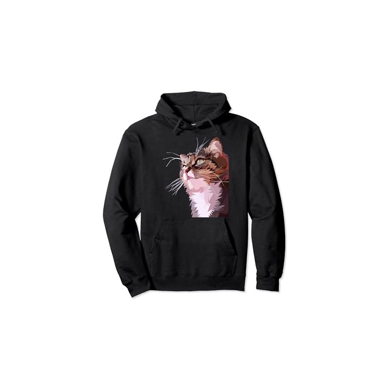 cate meow cute pet funny chat Pullover Hoodie