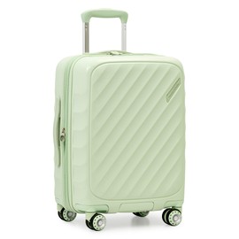 Traveler's Choice Elm Expandable Spinner Luggage Set, Glossy Mint, 21" Carry-On