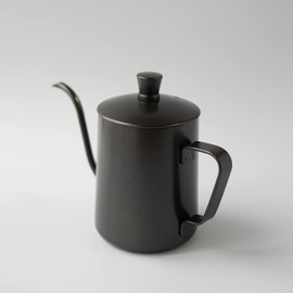 Fun Coffee Kettle, 11.8 fl oz (350 ml), Direct Fire, Coffee Pot, Drip Kettle, Drip Pot, Narrow Mouth with Lid, Stainless Steel, Camping, Black (co-0012-3)