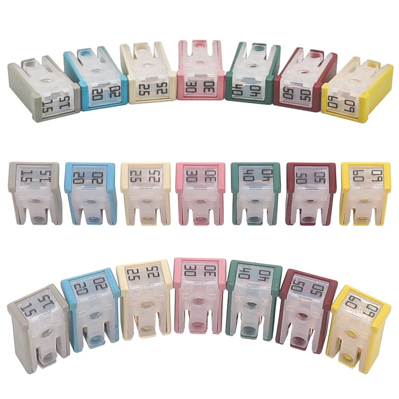 18 Pcs 32V Mini Slotted Automotive MCASE Shaped Cartridge Fuse