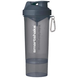 Smartshake Slim Bottle Shaker Cup with 500 ml Capacity, Stormy Grey, 1 Units