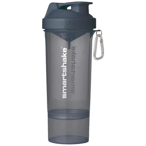 Smartshake Slim Bottle Shaker Cup with 500 ml Capacity, Stormy Grey, 1 Units