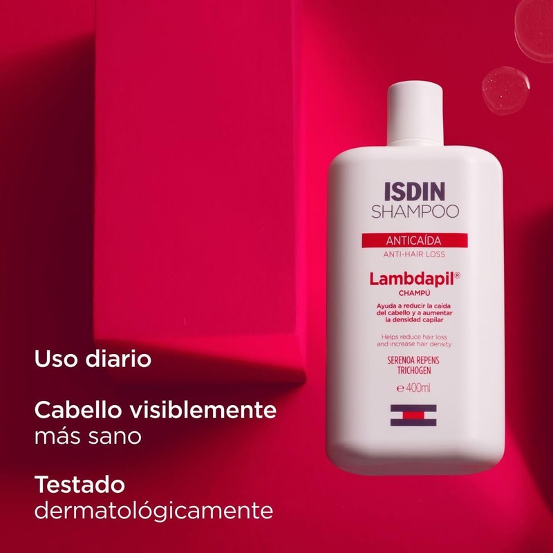 ISDIN Lambdapil, Shampoo Anticaída, Ayuda a Reducir la Caída del