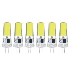 6 Pieces G4 LED Bulbs 9W Dimmable COB Lamp 500LM for Home Ceiling Landscape Chandelier Lamps 6500K White Light