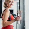Vacuum Insulated Flask 700ml/23.6oz Stainless Steel Thermo Bottle with Cup