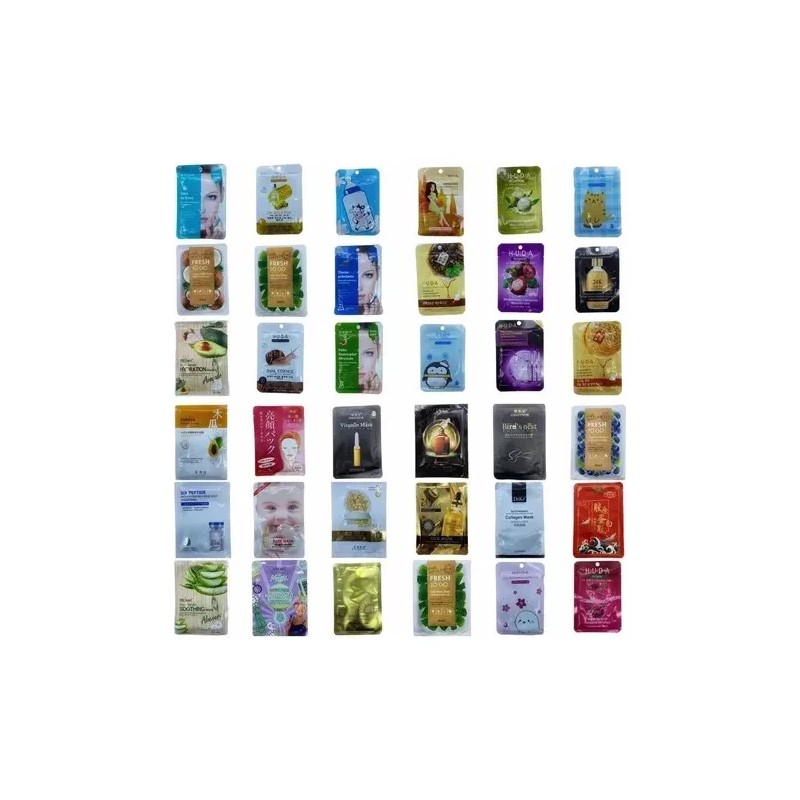 PM Pack 100 Piezas De Mascarillas Surtido Coreanas Hidratantes
