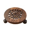 SINOBEST Wood Plant Caddy, Heavy Duty Rolling Planter Dolly With