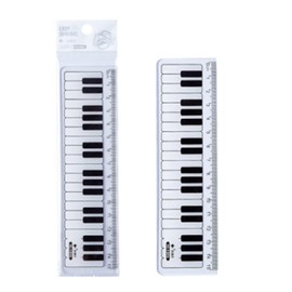 WOIWO 2 PCS Creative Student Music Ruler 15 CM Plastic Drawing Ruler Mini Piano Ruler