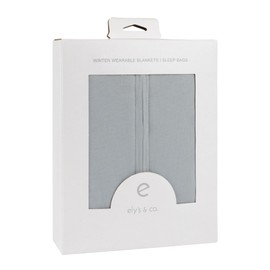 Ely's & Co. Winter Sleep Sack, Wearable Blanket with Soft Quilting, Transitional Swaddle for Baby Boy, 1.0 TOG (Dusty Blue, 3-6 Months)