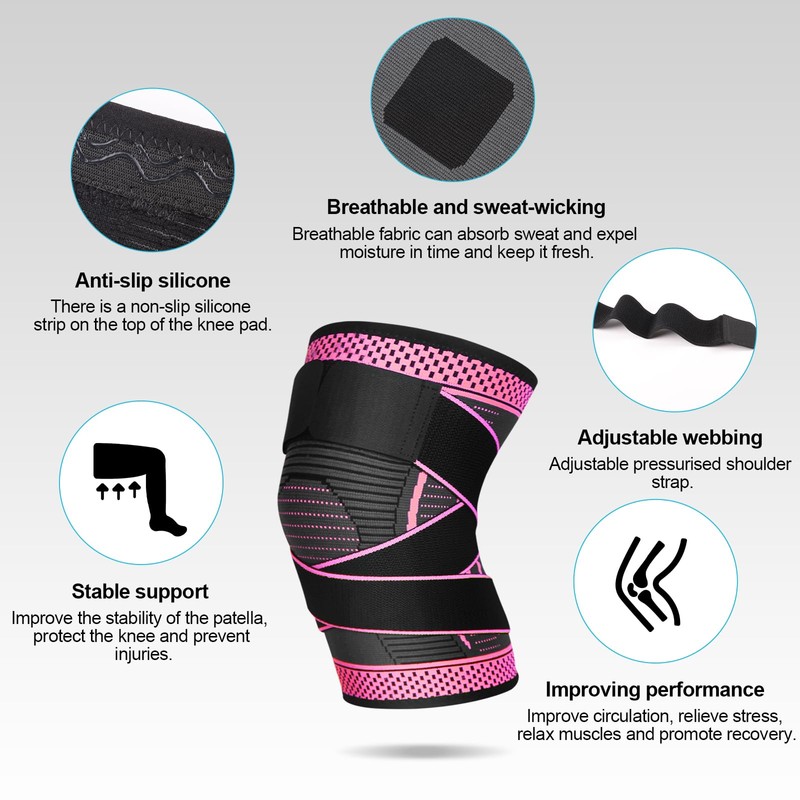 Ruilaibao Plus Size Knee Support for Women Men Extra Large