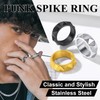 Stainless Steel Spike Ring for Men Women Punk Rock Ring