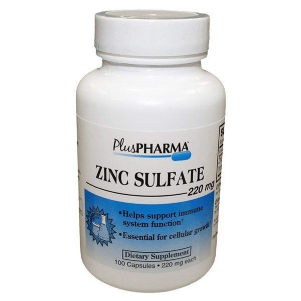 PlusPharma Zinc Sulfate 220 mg, 100 Capsules (Pack of 4)