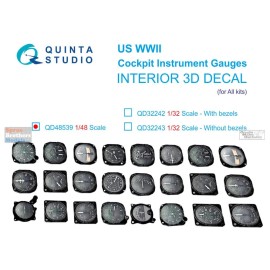 Quinta Studio QTSQD48539 1:48 Quinta Studio 3D Decal - US WW2 Cockpit Instrument Gauges