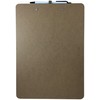 Pen Holder Clipboard, Letter Size, Low Profile Clip, Hardboard Single