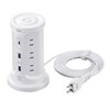 Sanwa Direct 700-TAP075W Power Tap Tower, 12 Outlets, 2 USB-A