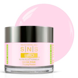 SNS Nail Dip Powder, Dark Pink (Natural/Nudes, Pink, Sheer) - Long-Lasting Acrylic Nail Color & Polish Lasts up to 14 days - Low-Odor & No UV Lamp Needed - 2 Oz