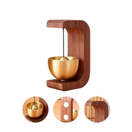 xumy Magnetic Door Bell Chime,Shopkeepers Bell for Door Opening, Wooden Ring Doorbell Chime for Business/Home When Entering (Walnut)