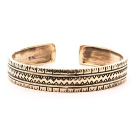 Windalf Thorsson Viking bangle, diameter 6.2 cm, Bohemia bracelet, vintage bronze bangle, high-quality bronze, Fabric