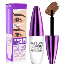 Easy Peel Off Eyebrow Tint Gel, Tattoo Eyebrow Gel Easy Peel Off, Waterproof, Transfer-proof Eyebrow Tinting Kit Suitable For All Skin Types 1pcs (Grey Brown)