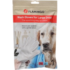 Flamingo Propy Wash Mitt - Impregnated Cloth for Dogs - Pack of 7 | Gentle Cleaning Without Water!
