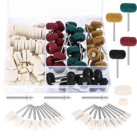 140 Wollfilz Polierscheiben Kompatibel mit Dremel Polieraufsätze, Wolle Filz Polieren Bits für Dremel Achleifaufsätze Polieraufsatz Akkuschrauber Polieraufsatz Bohrmaschine Polierset für Metall Glas