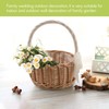 Hacbop Woven Flower Basket Rattan Storage Basket Flower Girl Hand