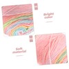 Gadpiparty 1 Roll Rainbow Gradient Crochet Yarn Soft Cotton Knitting