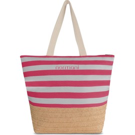 normani Women's Shoulder Bag - Beach Bag with Zip and Extra Large 30 Litre Volume - Bag Hand Luggage - with Inner Pocket Colour Red Size One Size