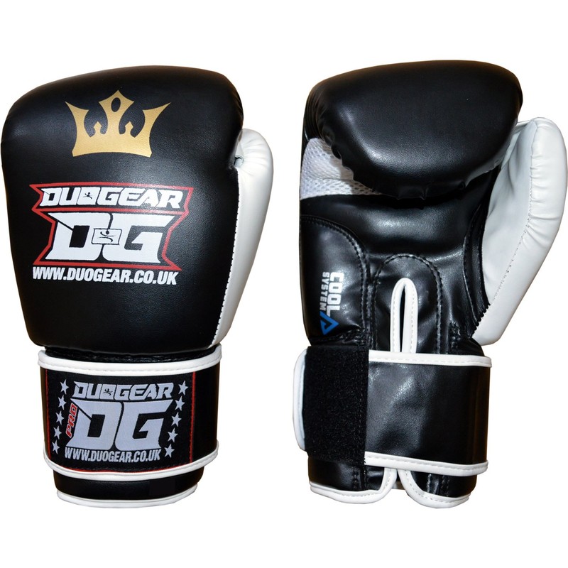 8oz BLACK 'RAJA' MUAY THAI KICKBOXING BOXING MARTIAL ARTS TRAINING