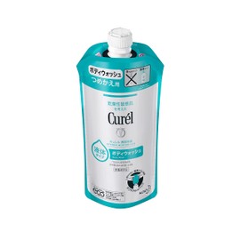 Curél Body Wash Refill, 11.8 fl oz (340 ml) (Can Be Used for Babies), Weak Acidity, Unscented, Colorless, Body Soap, Single Item