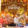 Happy Fall Y'all Backdrop 7x5ft Pumpkin Maple Leaves Thanksgiving Decor