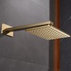 RANDOM 16 Inch Brushed Gold Shower Arm with Flange and