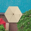 Jorohiker 7.5ft Patio Umbrella Replacement Canopy for 6 Ribs，Durable，Waterproof, UV-Resistant