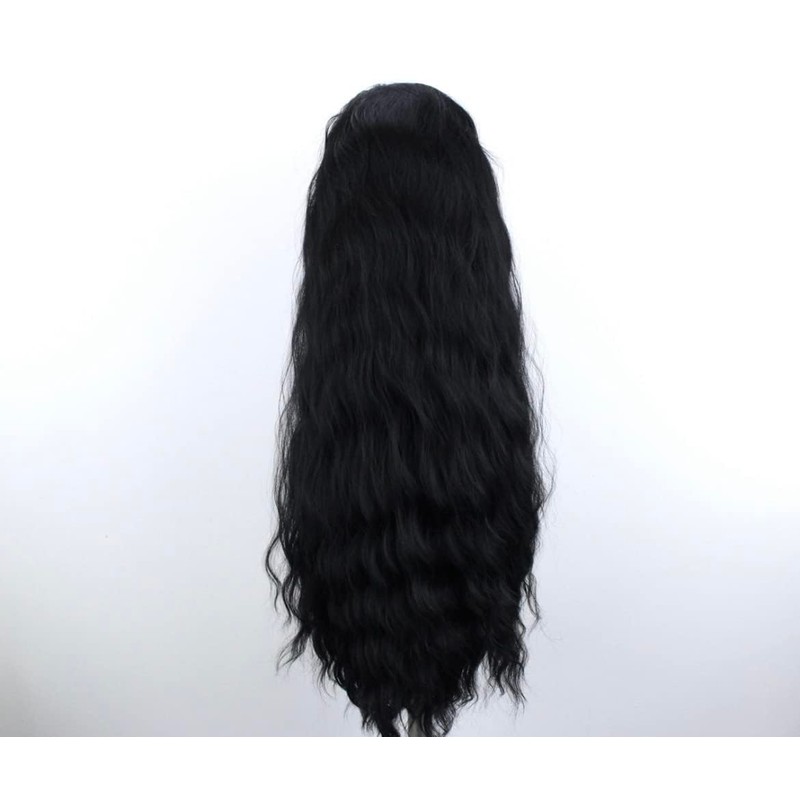 PORSMEER Lace Front Wig Long Curly Wavy Wig for Women